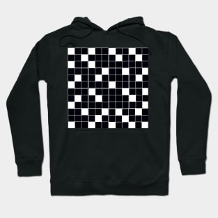 BLACK AND WHITE CHECK CHECKERBOARD PATTERN Hoodie